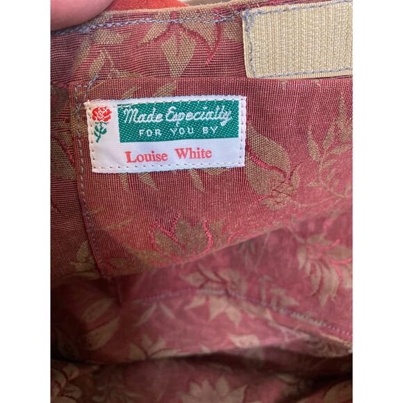 Multicolored Patchwork Sueded Shoulder Bag Purse Handmade by Louise White OS VTG - Picture 4 of 13